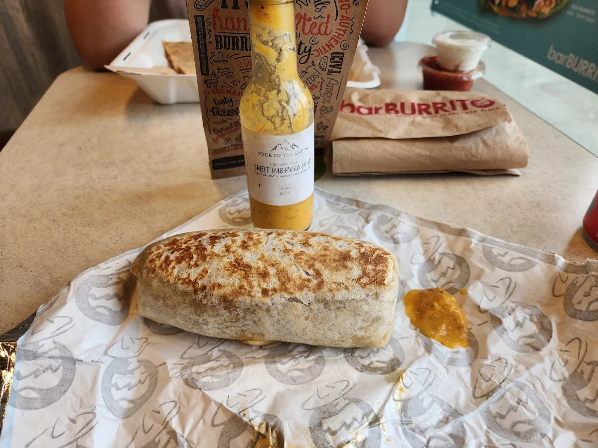 Chicken Burrito with Edge of the Earth Hot Sauce