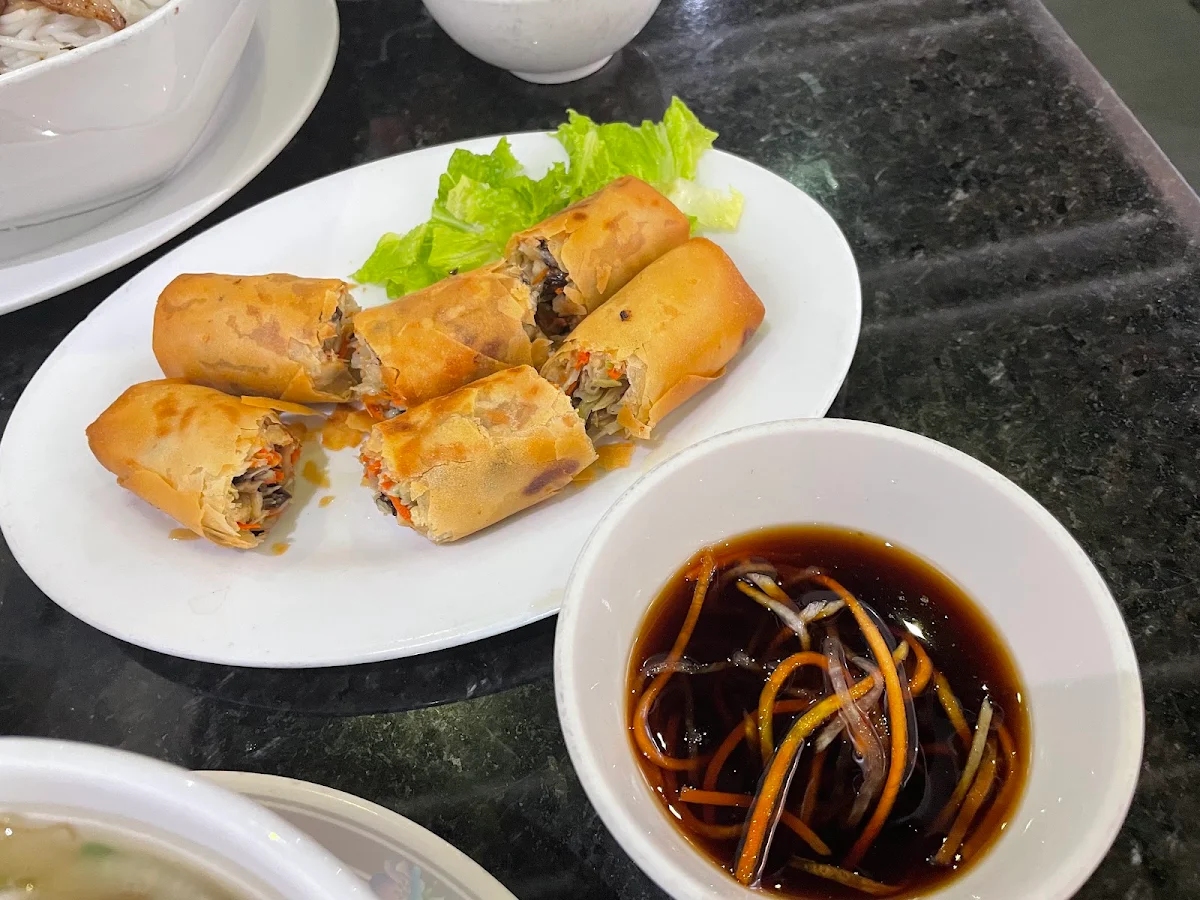 Imperial Roll BBQ Beef over Rice Noodle