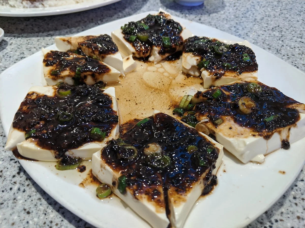 Steamed Tofu with Black Bean Sauce