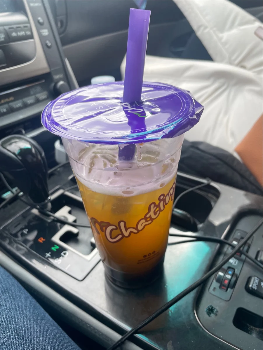 Passion Fruit Green Tea with Tapioca