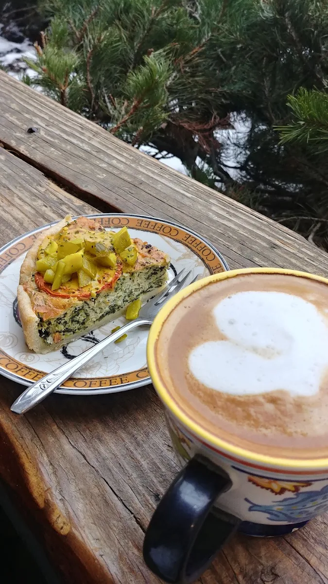 Cafe Latte and Quiche Lorraine