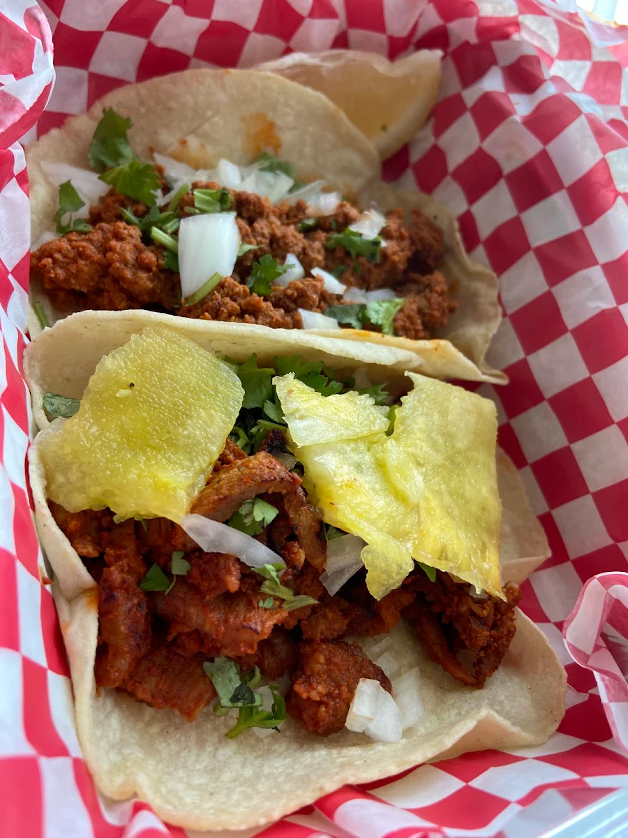 Carnitas Taco & Chorizo Taco