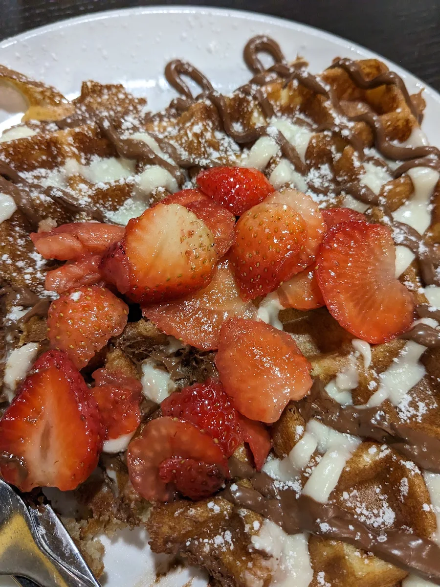 Strawberry Nutella Waffles