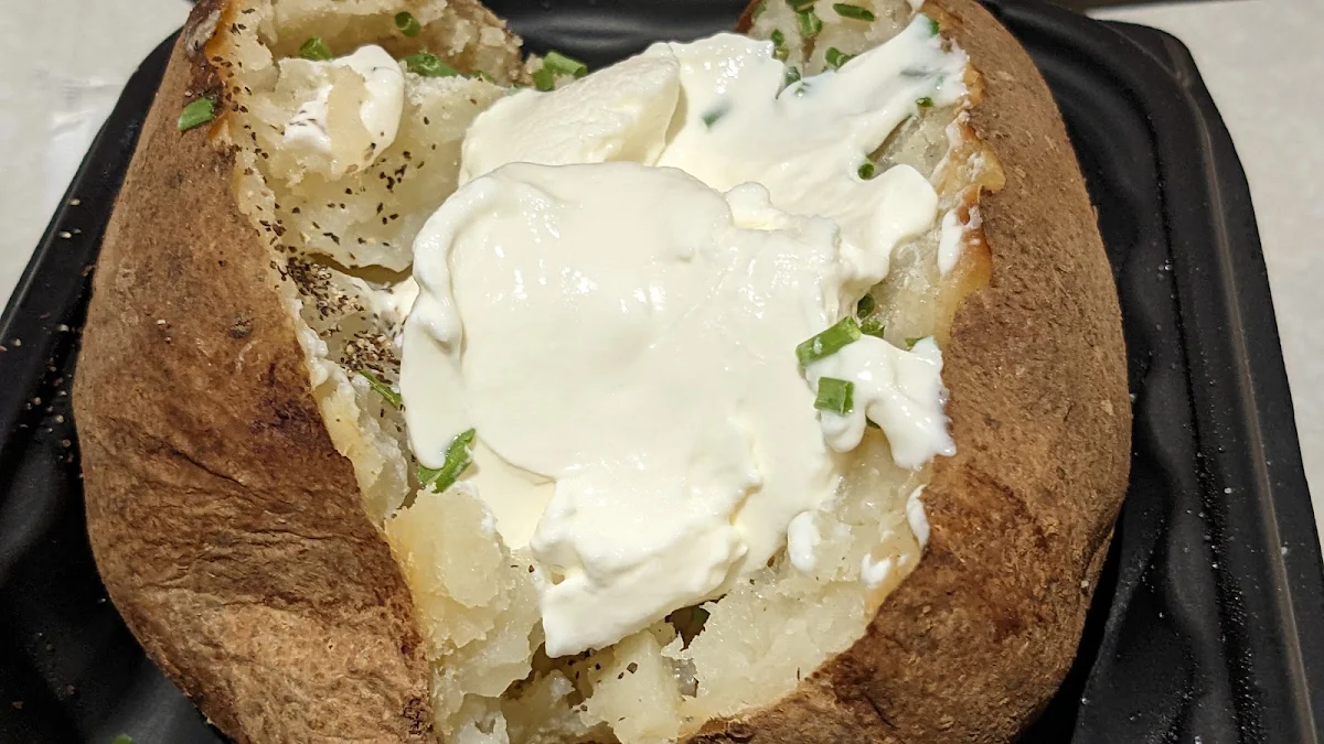 Sour Cream and Chives Baked Potato Cals 340
