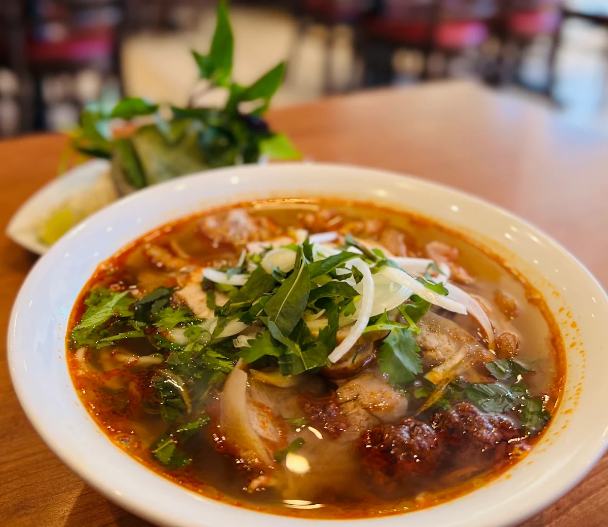 Hue Style Soup with Beef Brisket Pork Ham and Thigh Bún Bò Huế