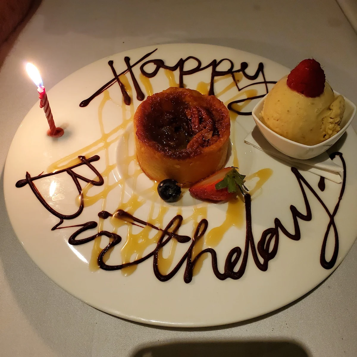Pecan Tart with Home Made Ice Cream