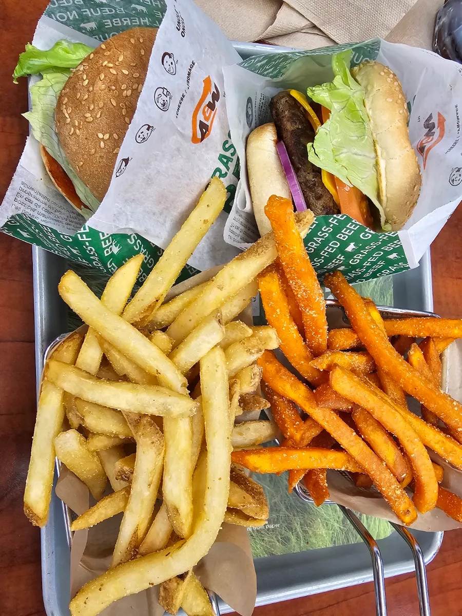 Uncle Burger Combo with Fries & Sweet Potato Fries