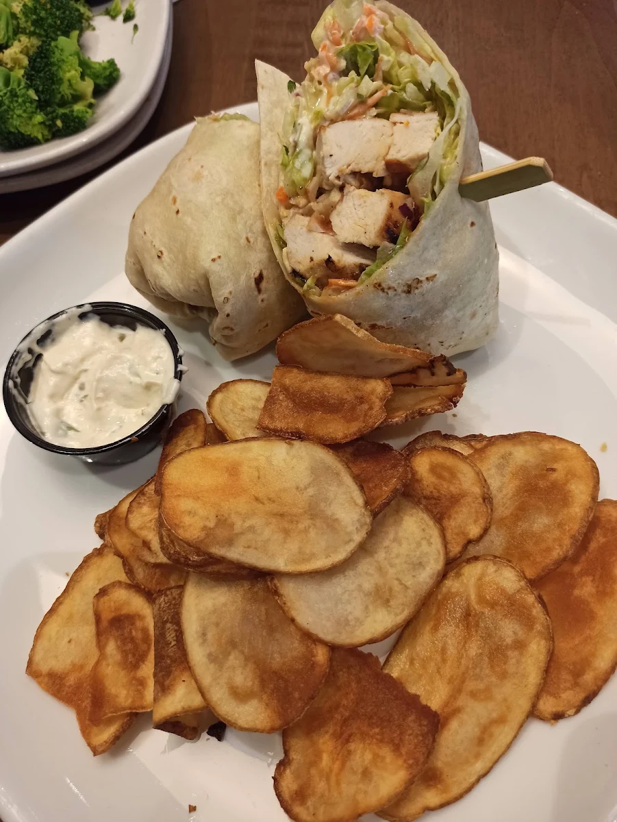 Thai Chicken Wrap and Cactus Cut Fries