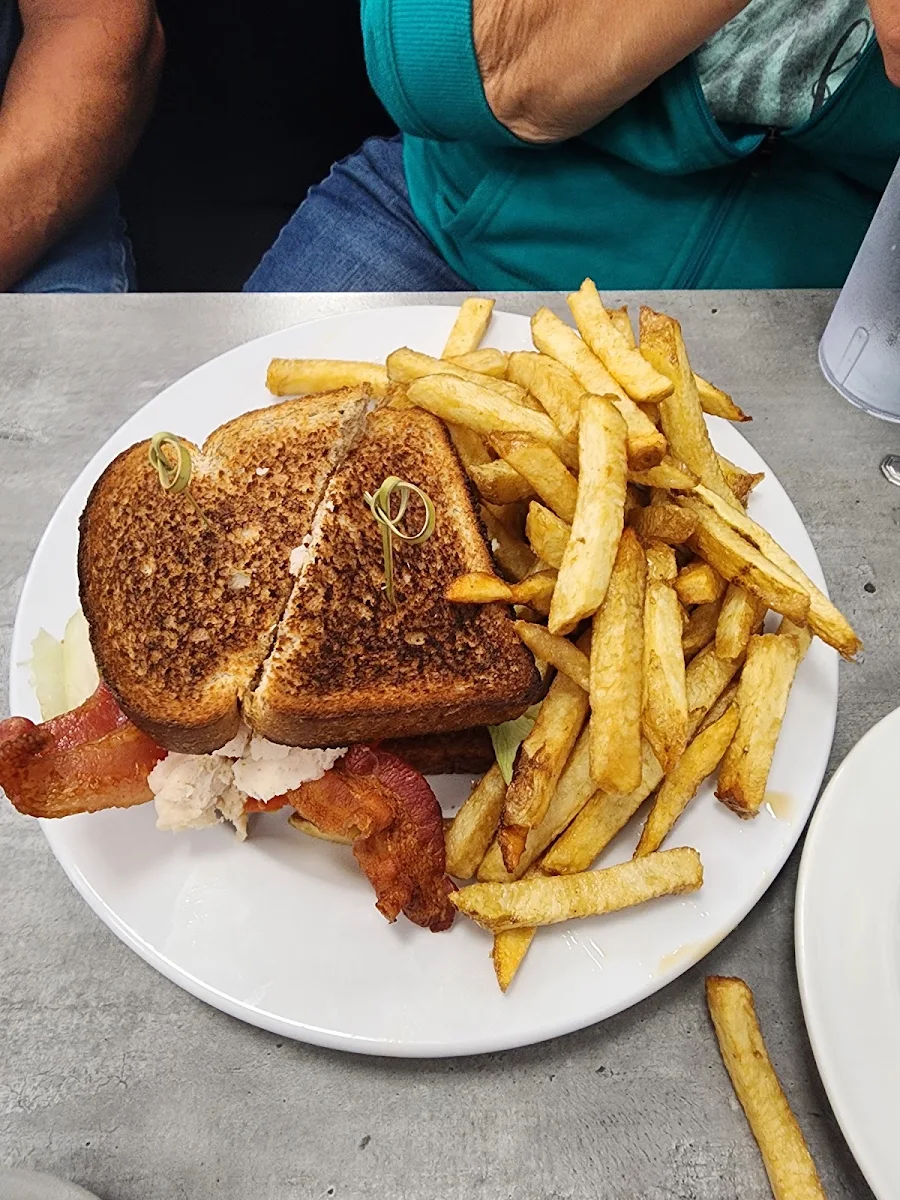 Turkey Club and Fries