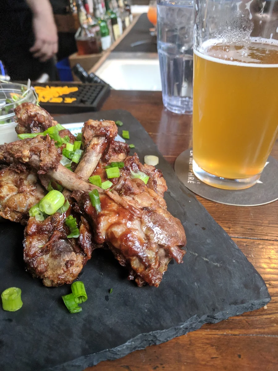 Duck Wings and a Blonde Ale