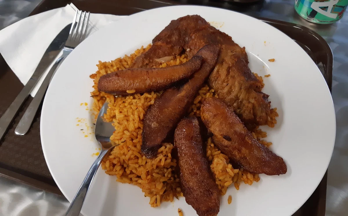 Plantains Turkey and Jollof Rice