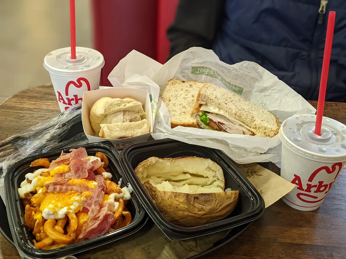 Loaded Curly Fries Plain Baked Potato Turkey & Swiss Slider Turkey & Swiss Sandwich