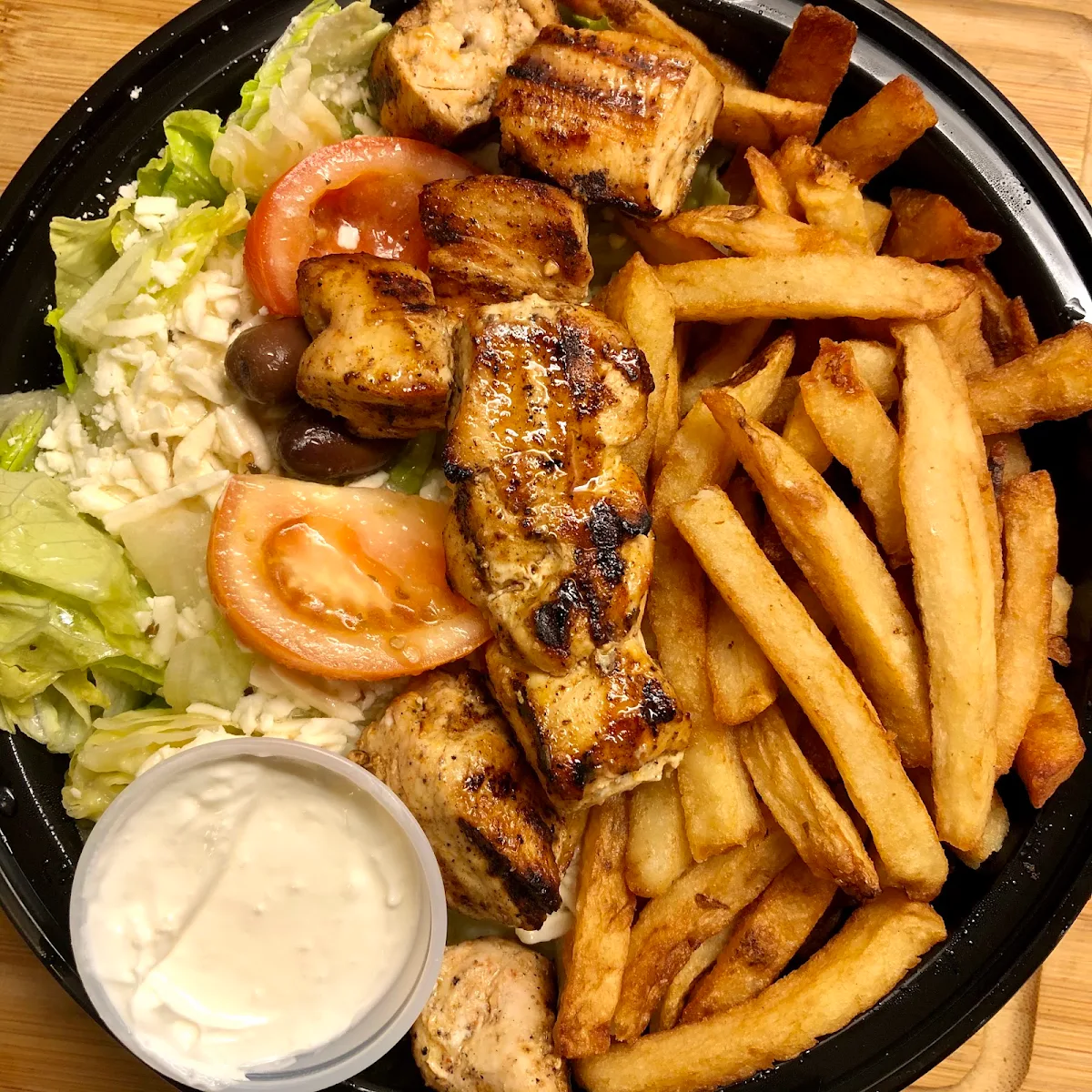 Chicken Souvlaki Platter