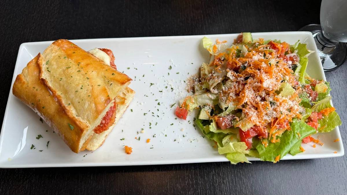 Chicken Parmesan 1 2 Sandwich and Salad