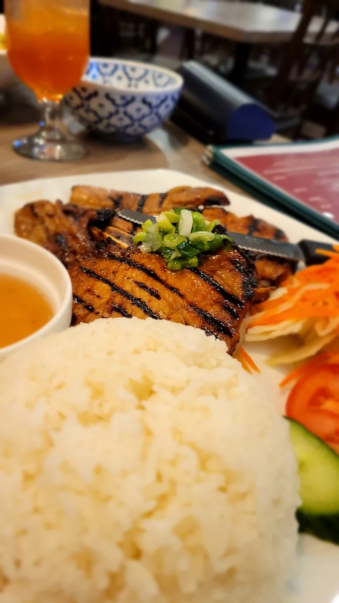 Grilled Pork Chop on Rice