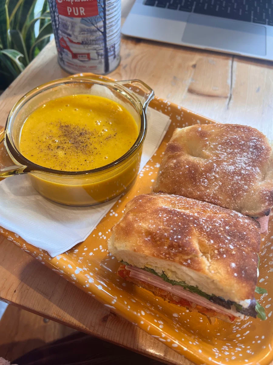 Mortadella Sandwich & Soup