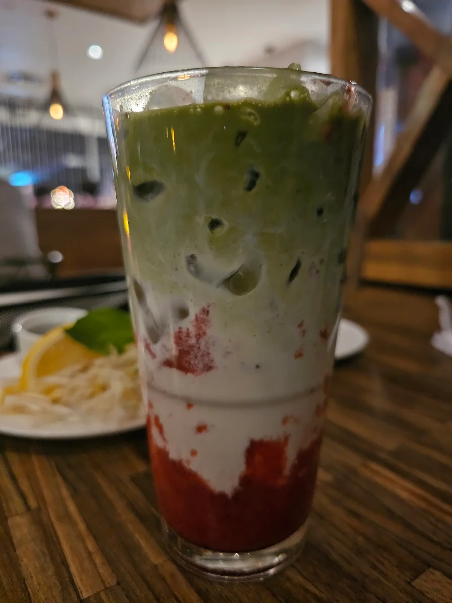 Strawberry Matcha Latte