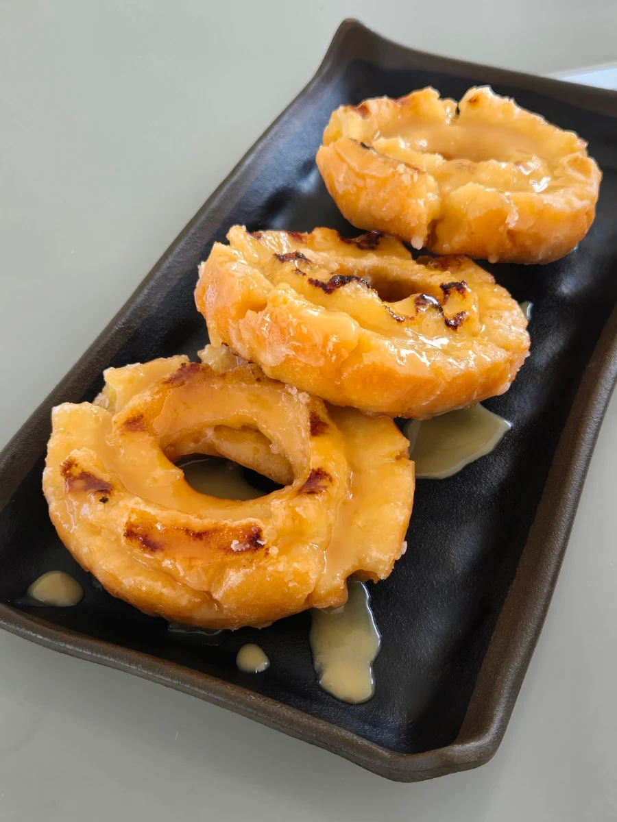 Sour Cream Glazed Grilled Doughnut