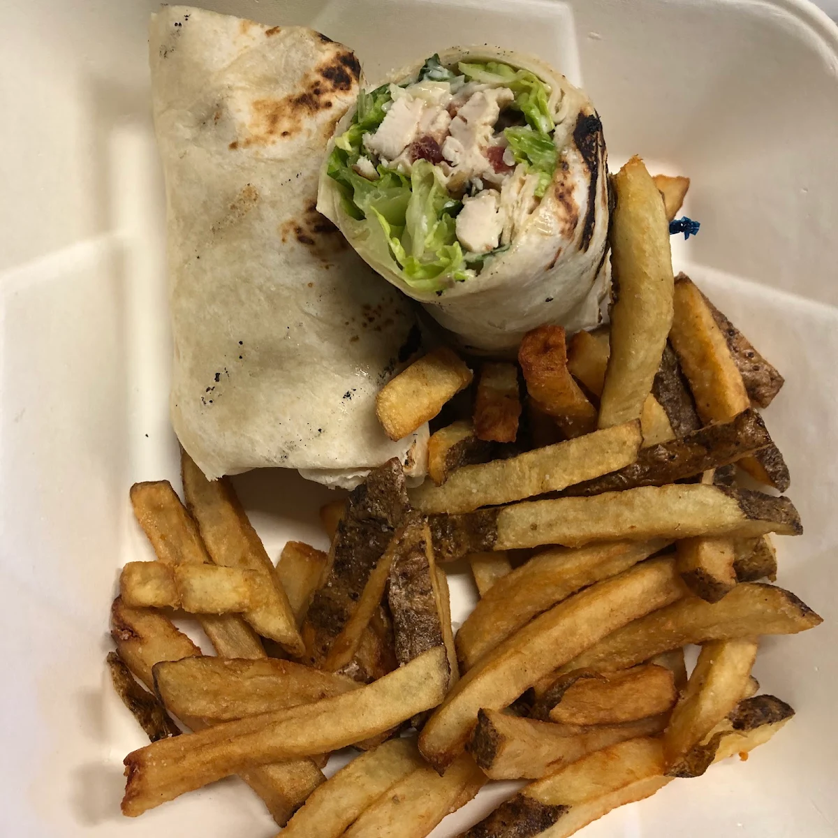 Chicken Caesar Wrap & Fries