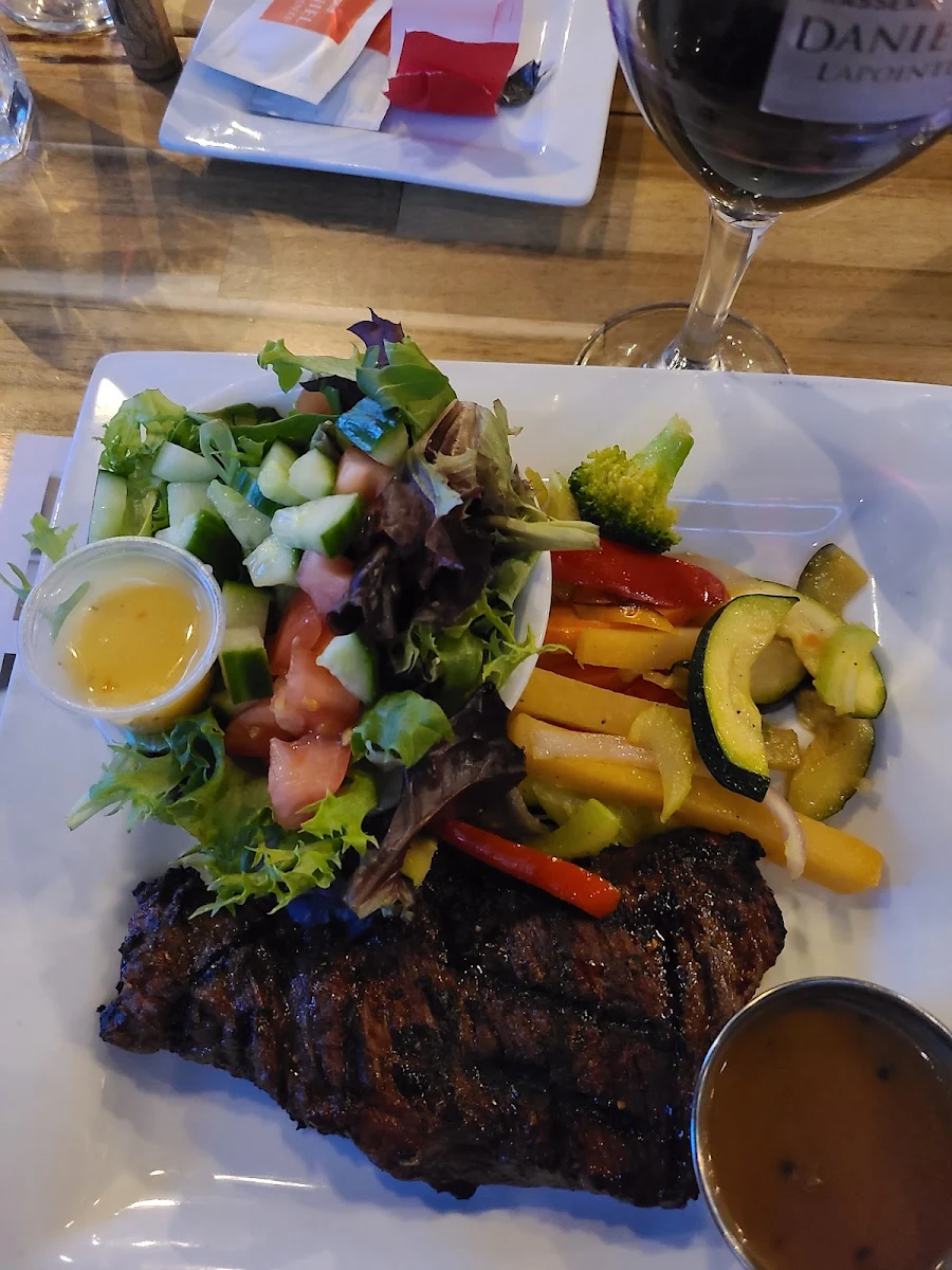 Bavette de Boeuf Avec Légumes Et Salade Maison