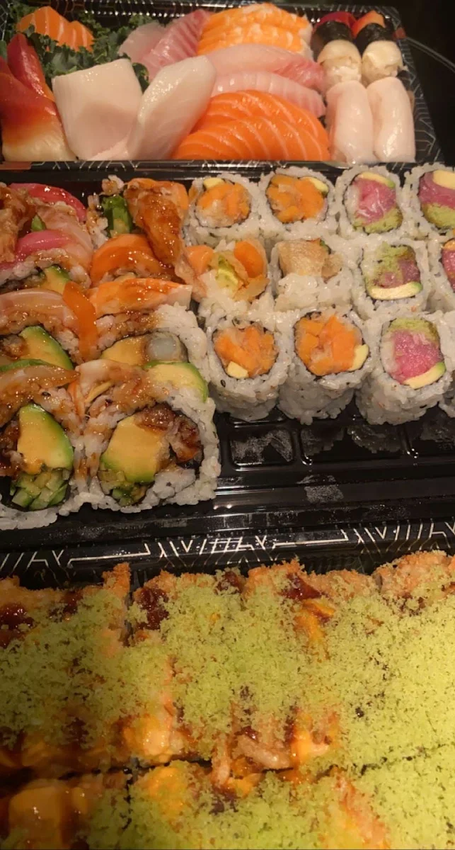 Spicy Tuna Roll Sweet Potato Roll and Avocado Eel