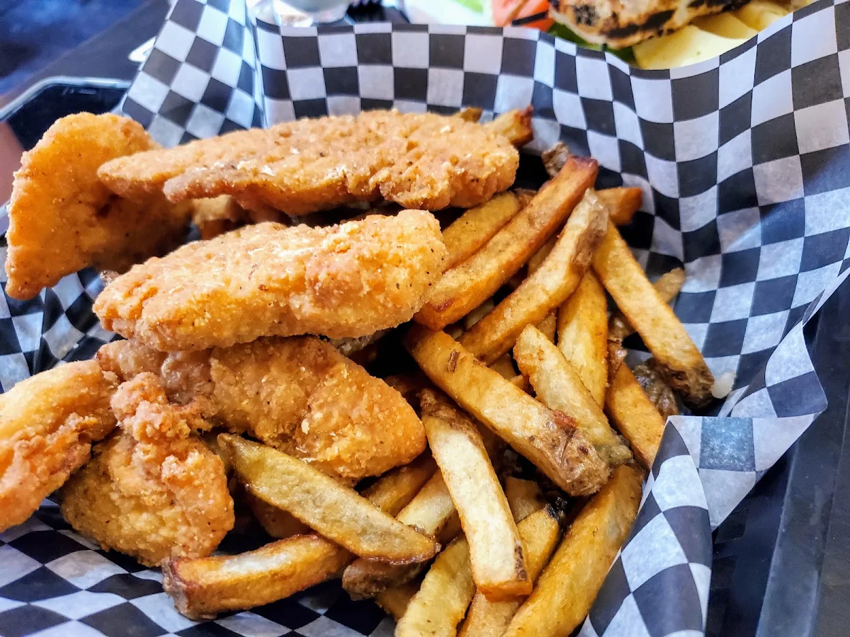 Chicken Fingers with Fries and Dipping Sauce