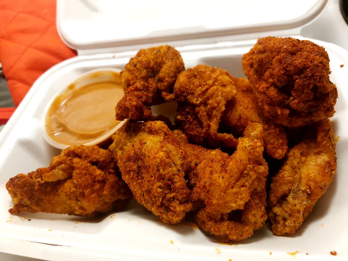 Battered Black Magic Rub w Chipotle Sauce