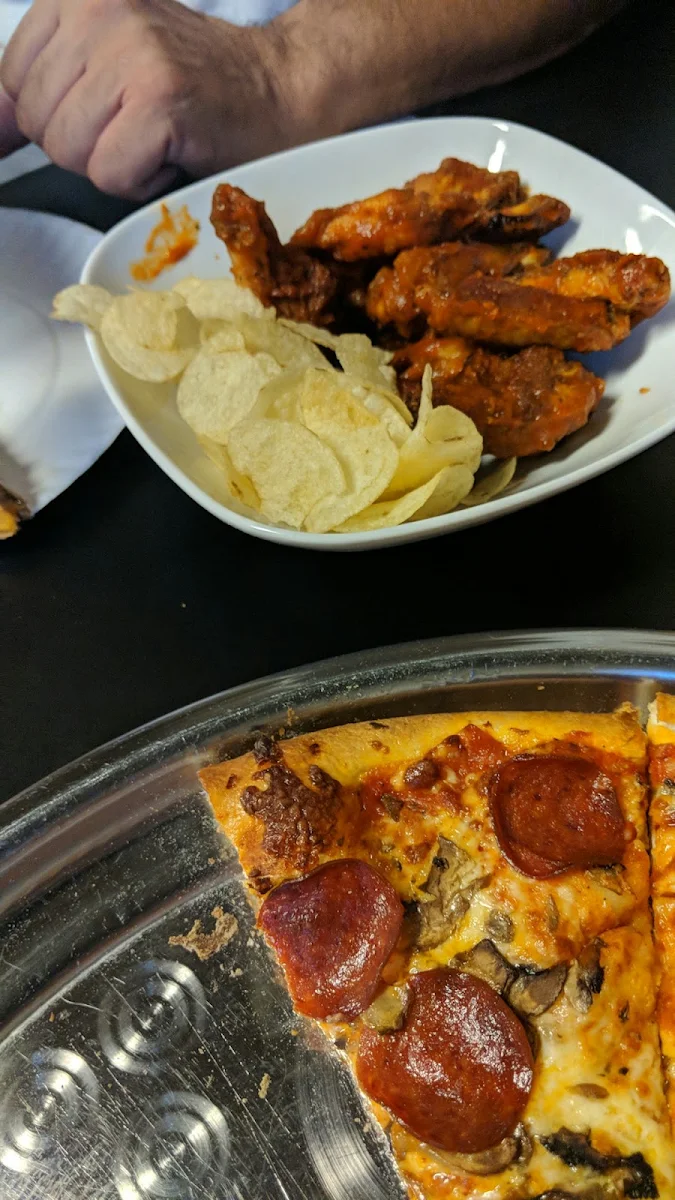 Chicken Wings and Pizza