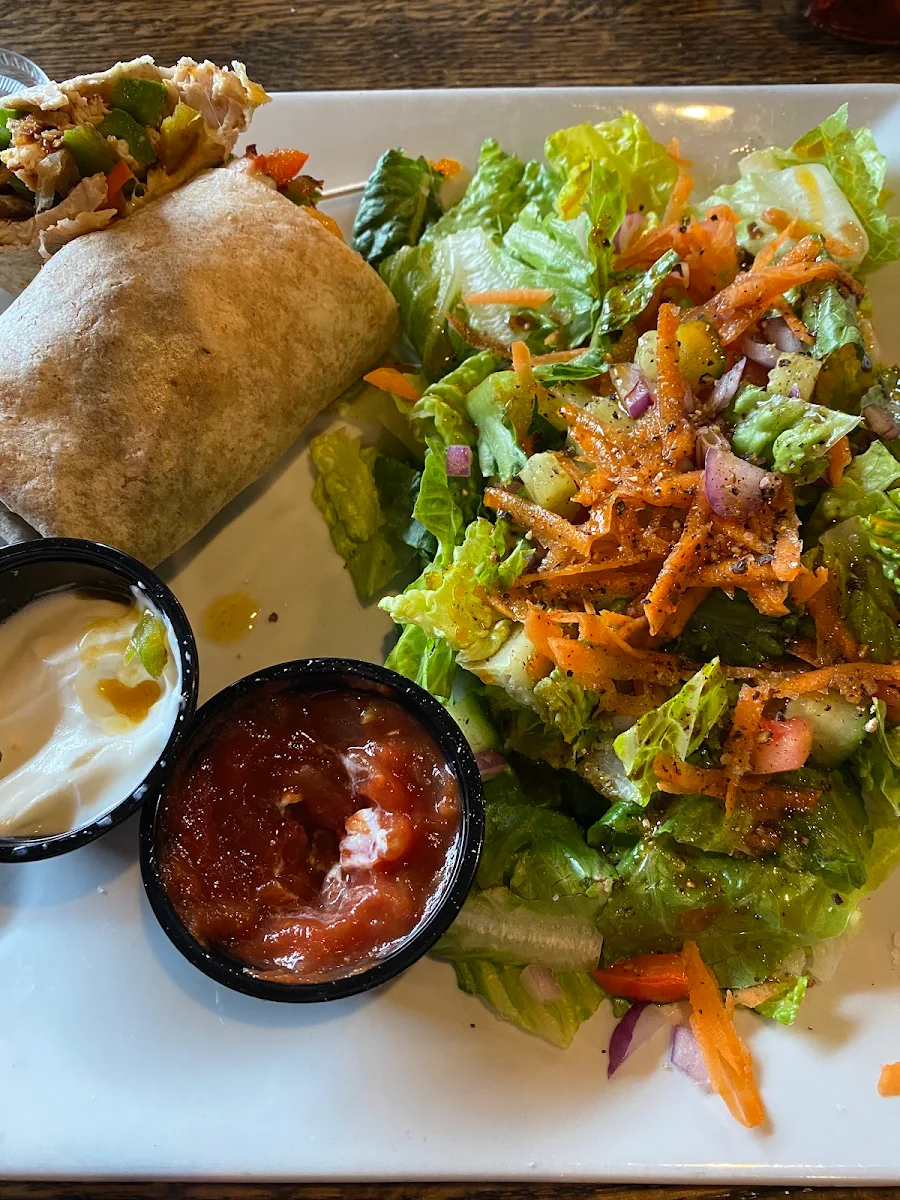 Chicken Wrap and Salad