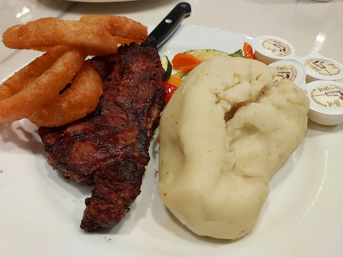 Steak with Onion Rings
