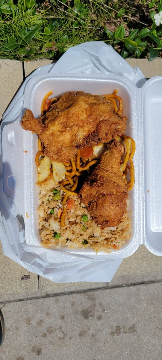 Hakka Noodles Fried Rice and Chicken Tenders