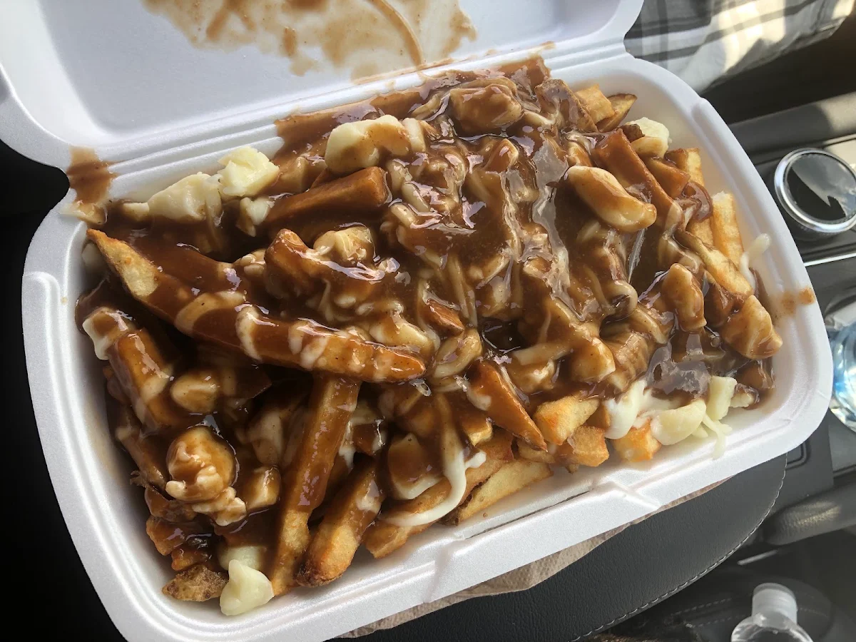 Small Poutine and Hot Sausage