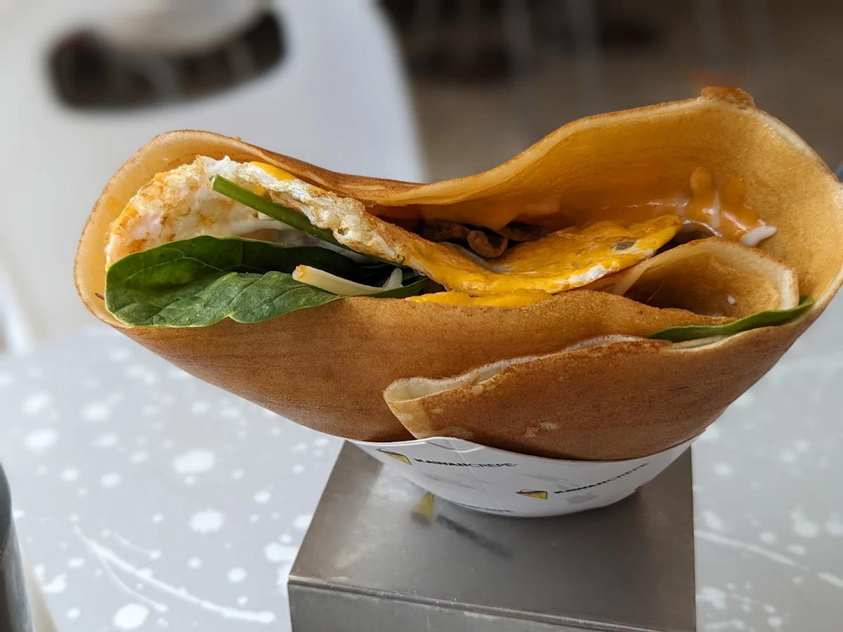 Cheese and Veggie Breakfast Crepe