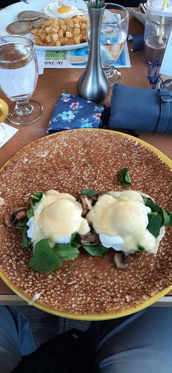 Special Order of Soft Eggs Benedict on Spinach and Mushrooms with Hollandaise on To