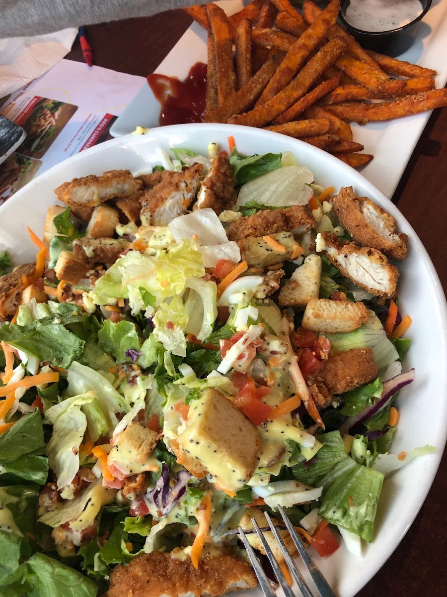 Crispy Chicken Tender Salad