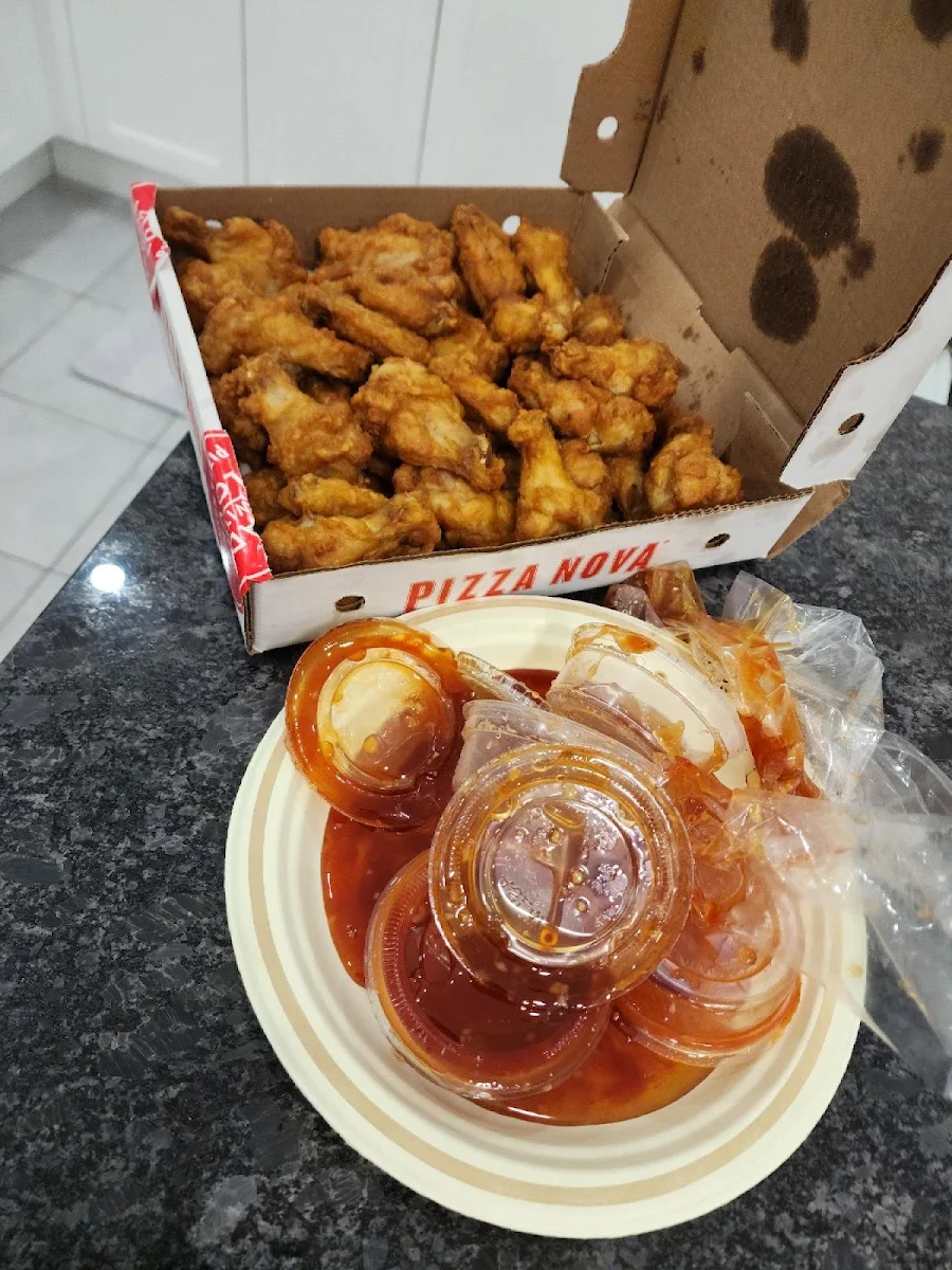BBQ and Honey Garlic Sauce Dish