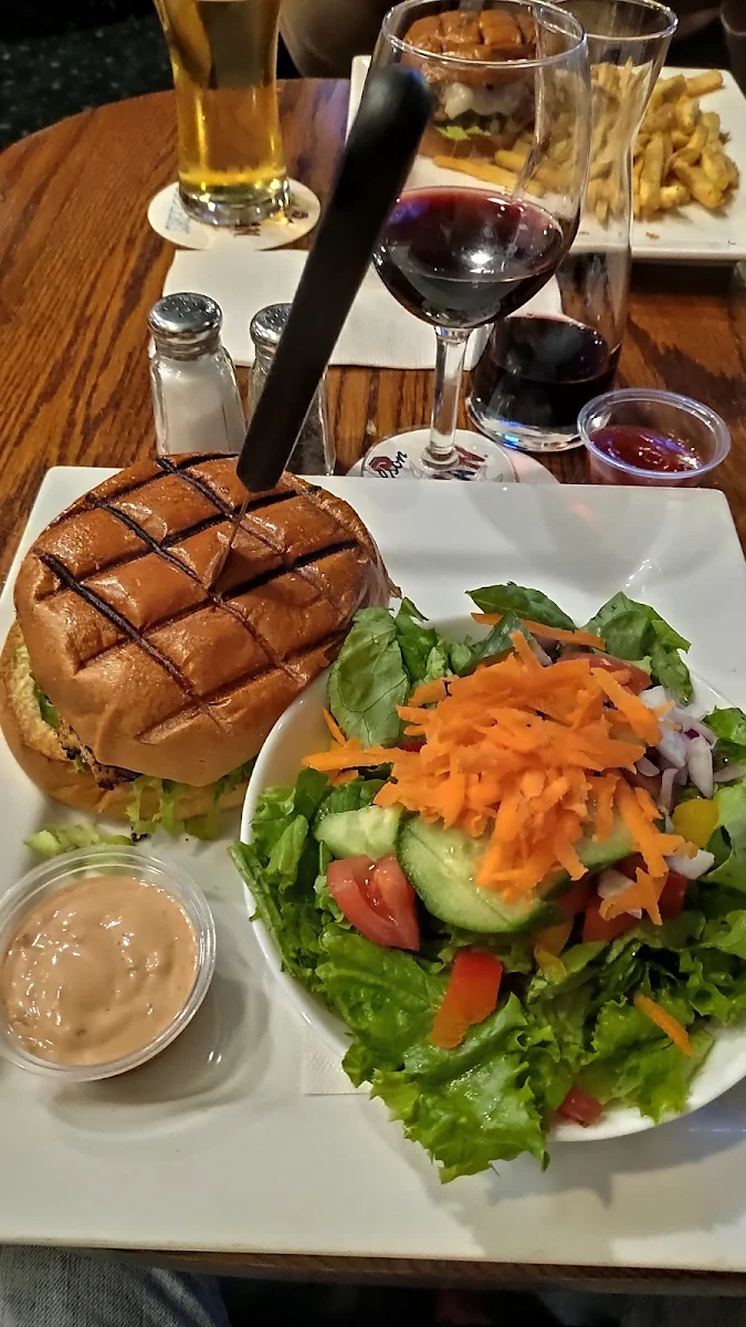 Crispy Chicken Burger and Salad Dressing