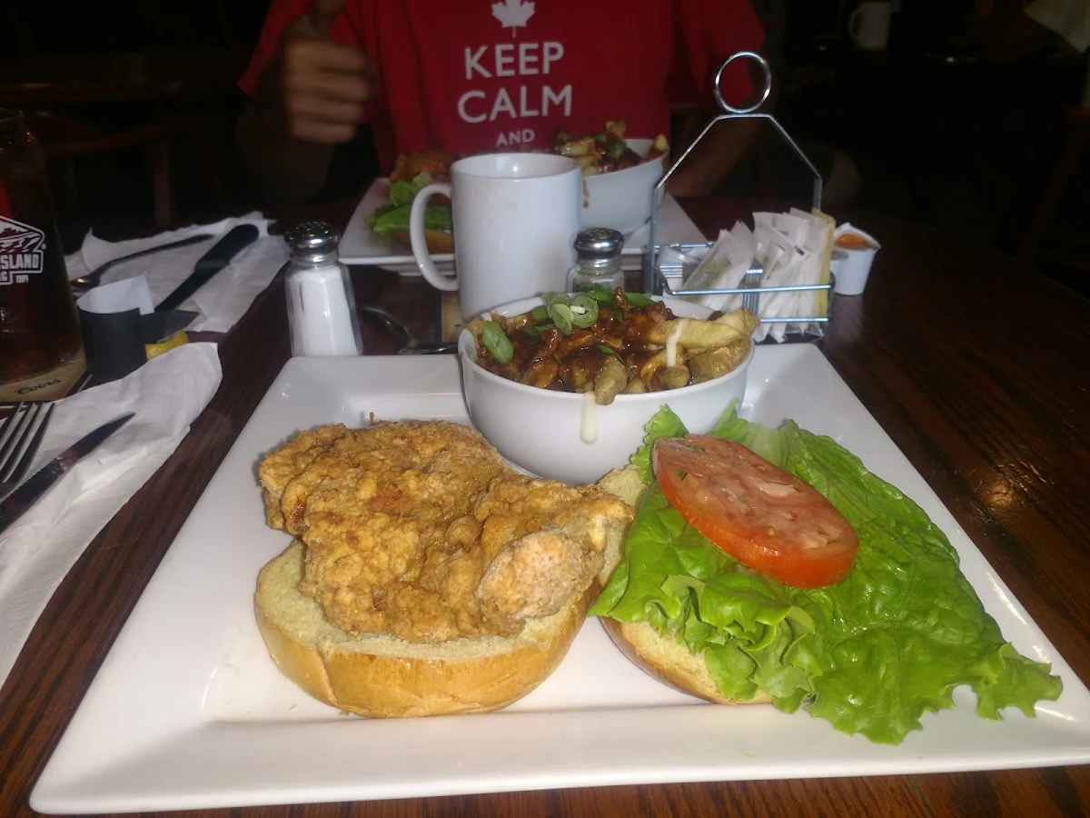 Crispy Chicken Sandwich with Cheese Fries
