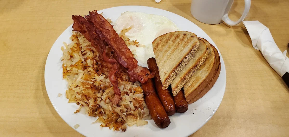 Johnny's Classic Breakfast with Shredded Hashbrowns and Grilled Onions
