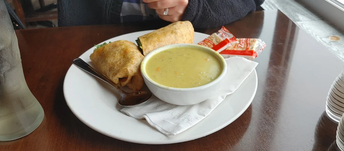 Buffalo Chicken Ceasar Wrap with Soup of the Day