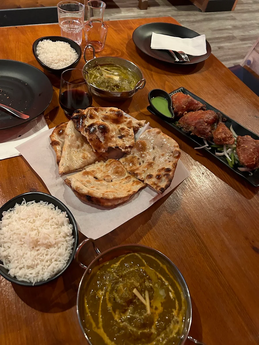 Butter Chicken and Garlic Naan