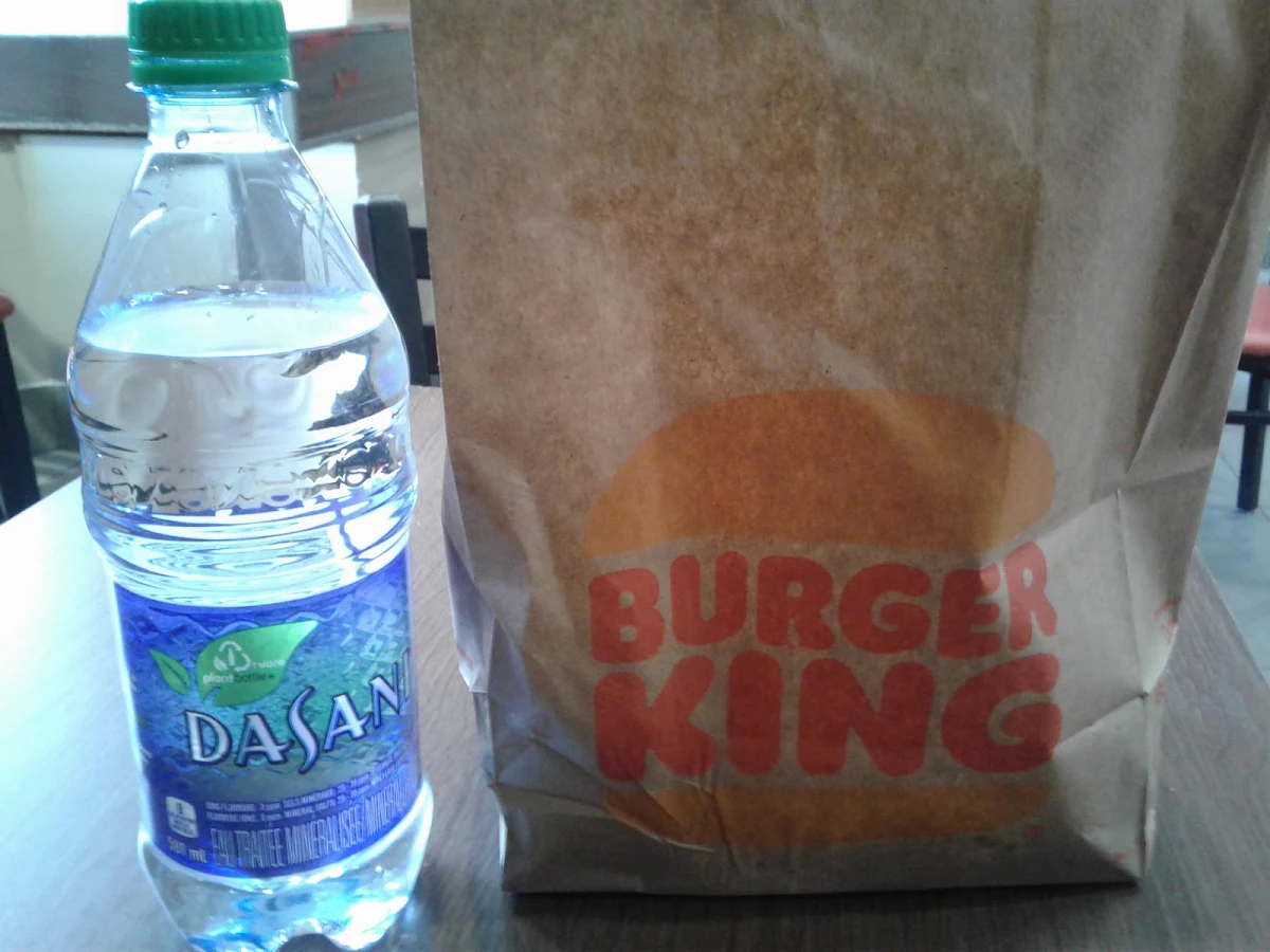 King Bacon Burger & Bottled Water
