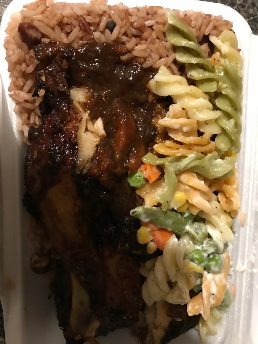 Jerk Chicken with Rice Peas