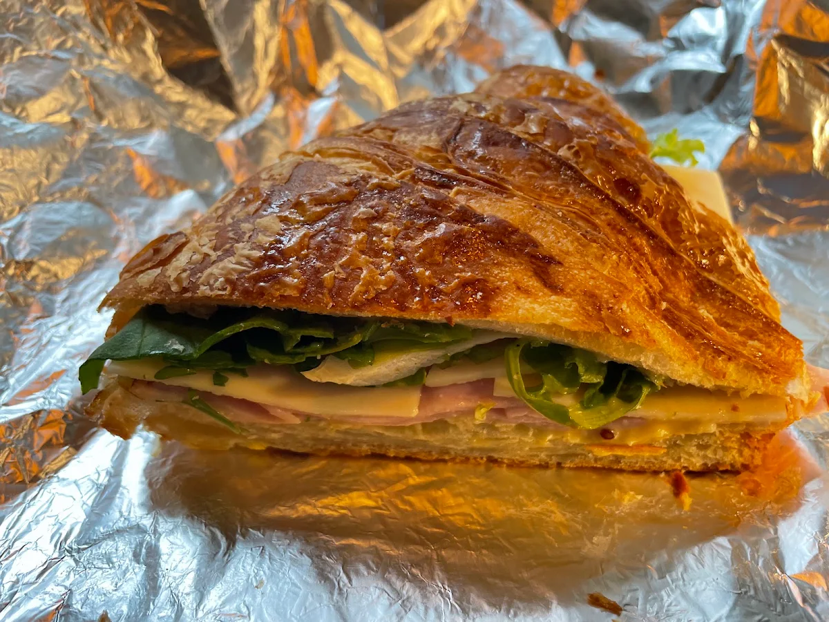 Ham and Cheese Croissant Sandwich