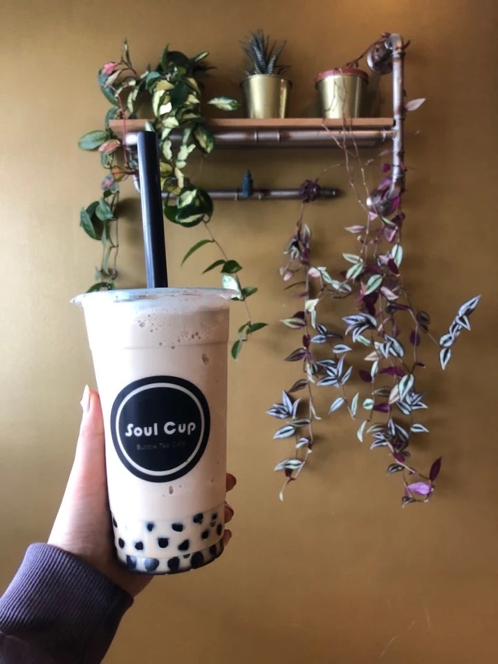 Strawberry Mango Slush & Ice Matcha Latte
