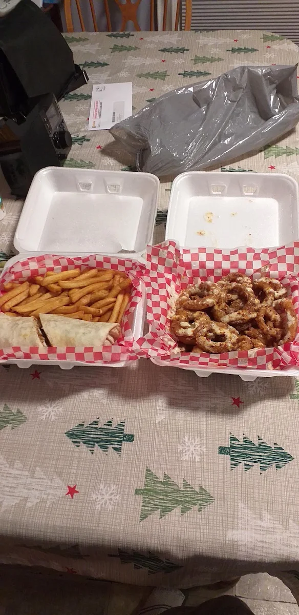 Knockout Wrap and Garlic Parmesan Onion Rings