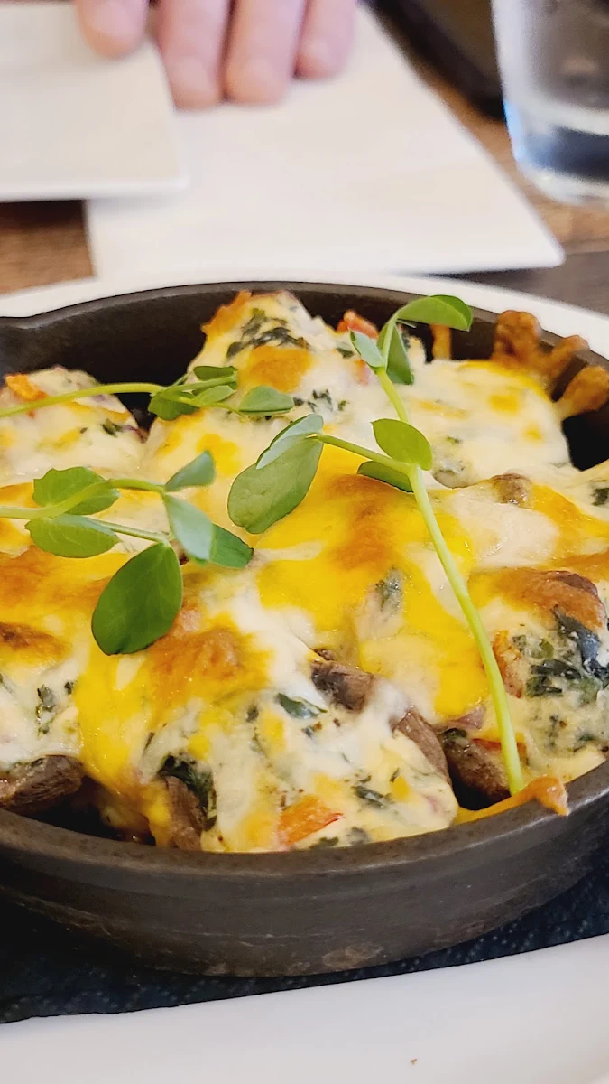 Spinach Dip Stuffed Mushrooms