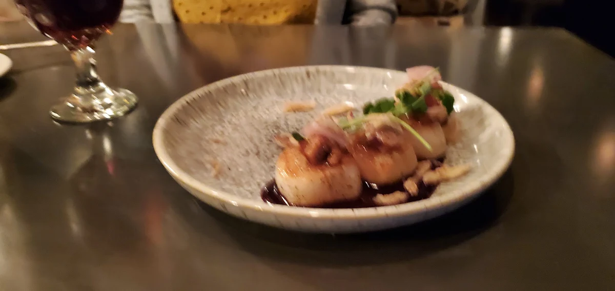 Hickory Smoked Scallops and Pork Belly