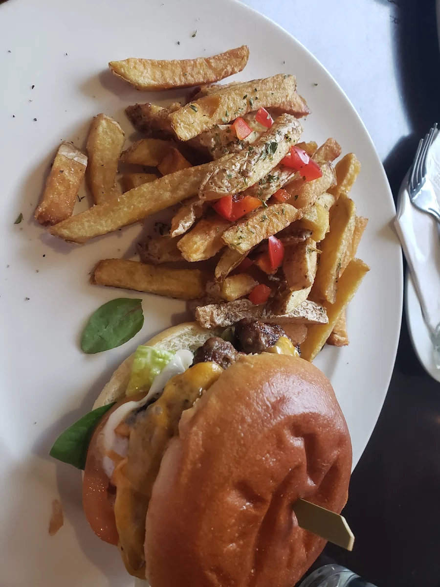 Hamburger and French Fries
