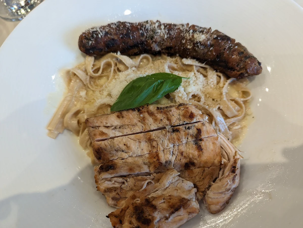 Fetechini with Chicken and Home Made Sausage